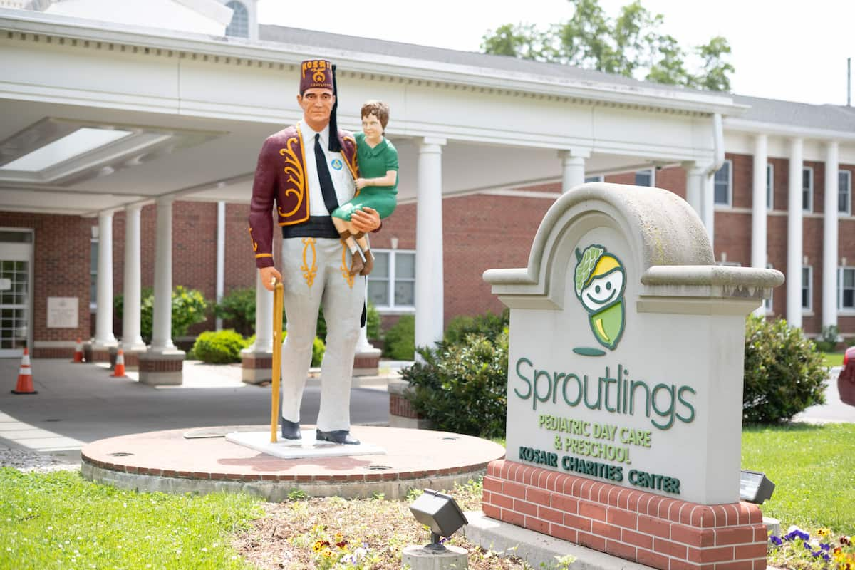 Statue outside of Sproutlings Pediatric Day Care & Preschool Kosair Charities Center