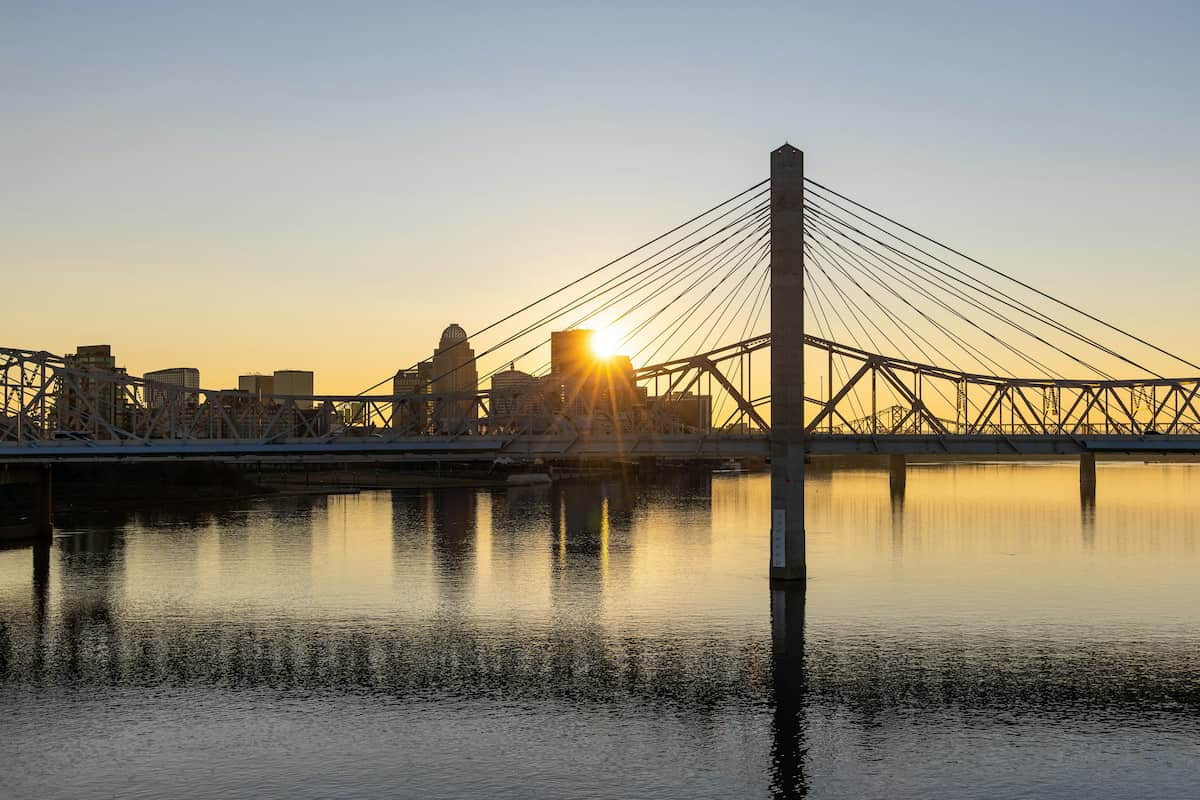 Bridge over the river in Louisville, KY